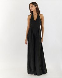 Amelius - Eloise Linen Halter Jumpsuit