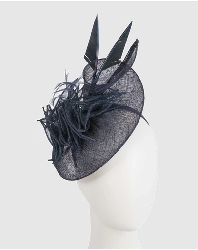 Max Alexander - Sinamay Navy Racing Fascinator