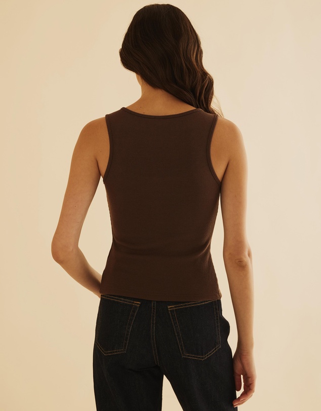 Atmos&Here - Blair Scoop Button Front Tank