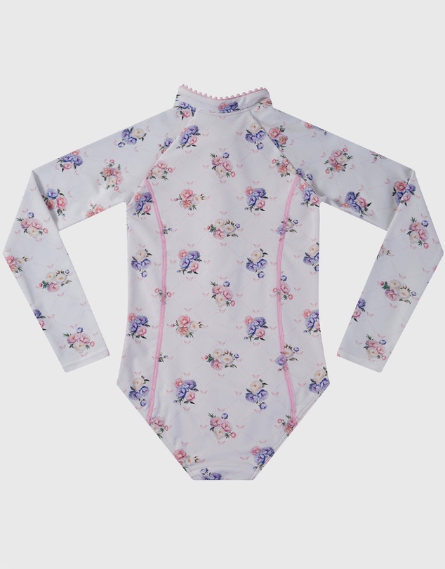 Aqua Blu Kids - Posie Long Sleeve One Piece - Kids