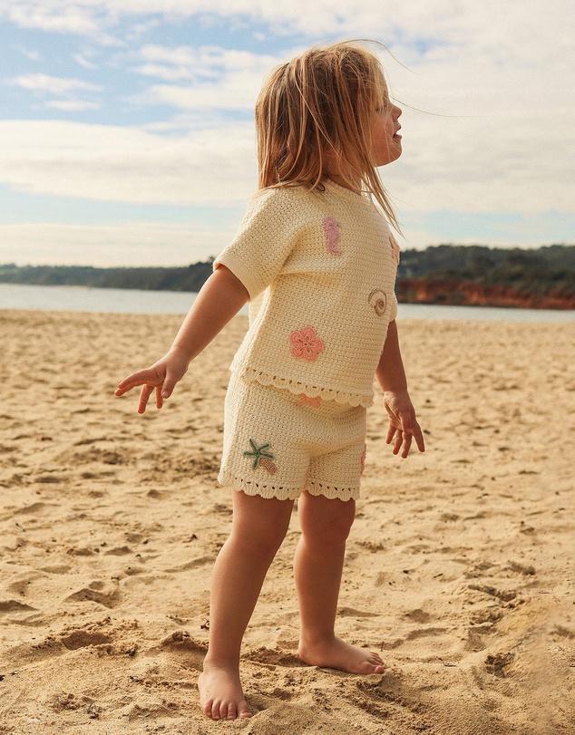 Kynd Baby - Crochet Short in Coconut