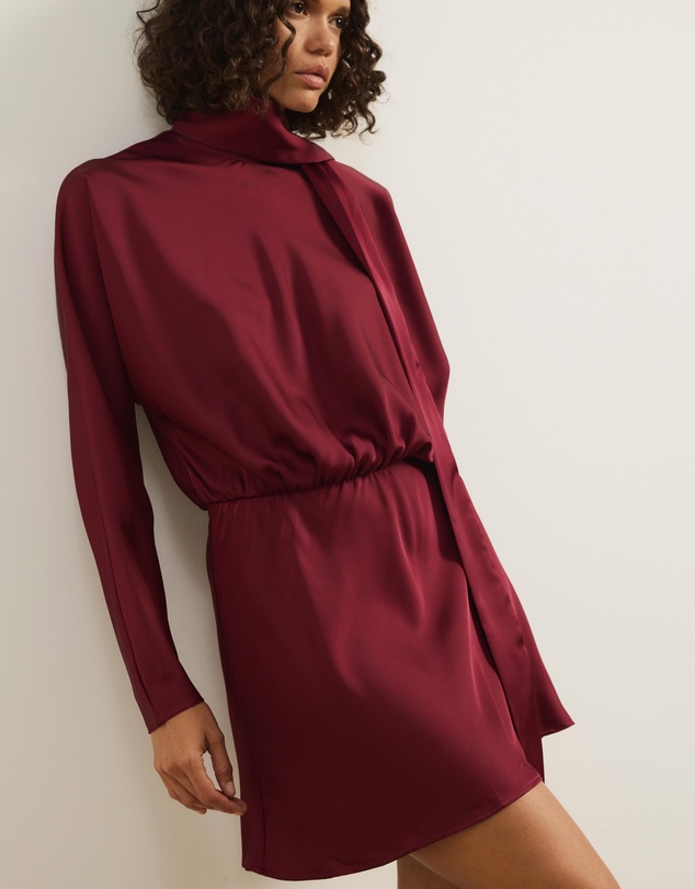 Atmos&Here - Dani Scarf Satin Mini Dress