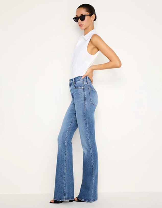 Good American - Soft Tech Good Classic Bootcut Jeans