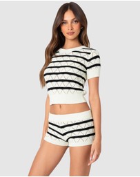 EDIKTED - Galia Striped Knit Top