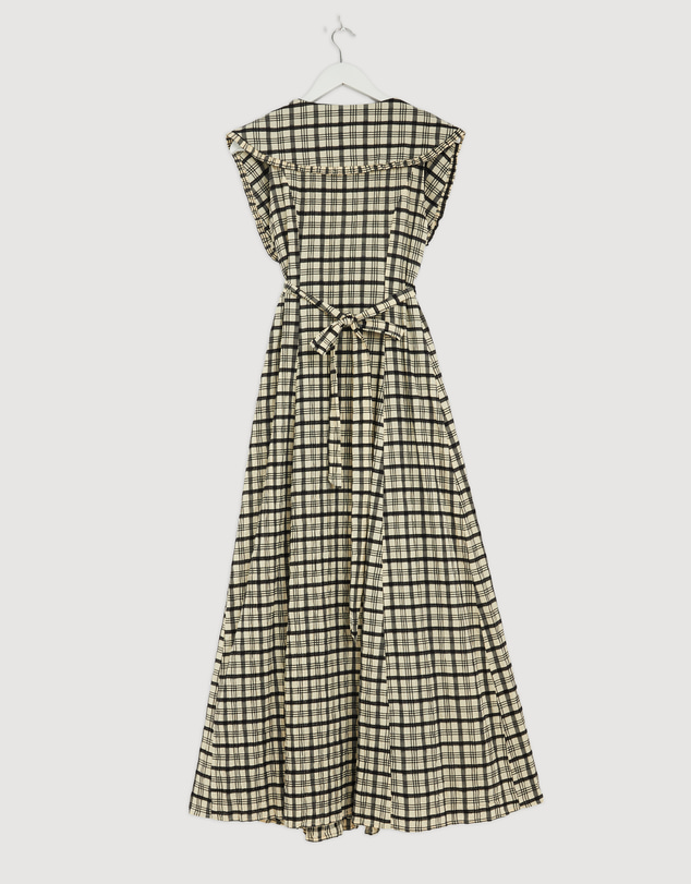 Revibe - Repaired The Fated Adela Check Collared Maxi Dress - AU 8