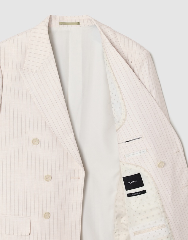 Politix - Zander Pinstripe Double Breasted Blazer