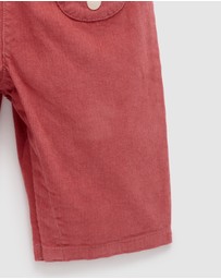 Purebaby - Toadstool Corduroy Overalls -Kids-Babies