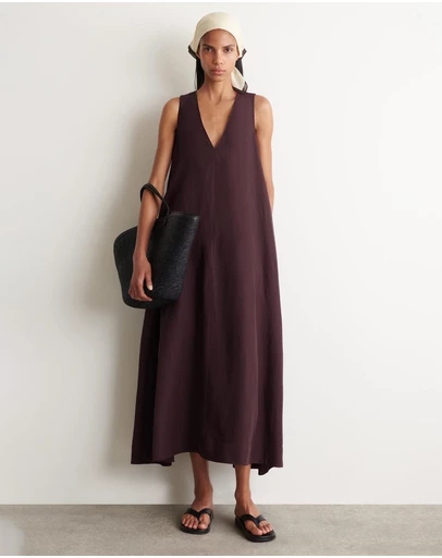 COS - A-Line Linen-Blend Maxi Dress