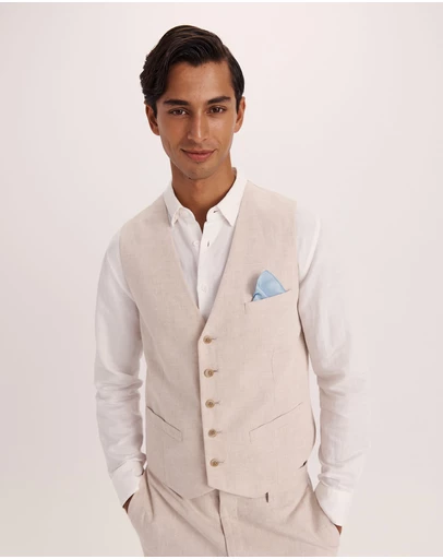 SABA - Elias Cotton Linen Waistcoat