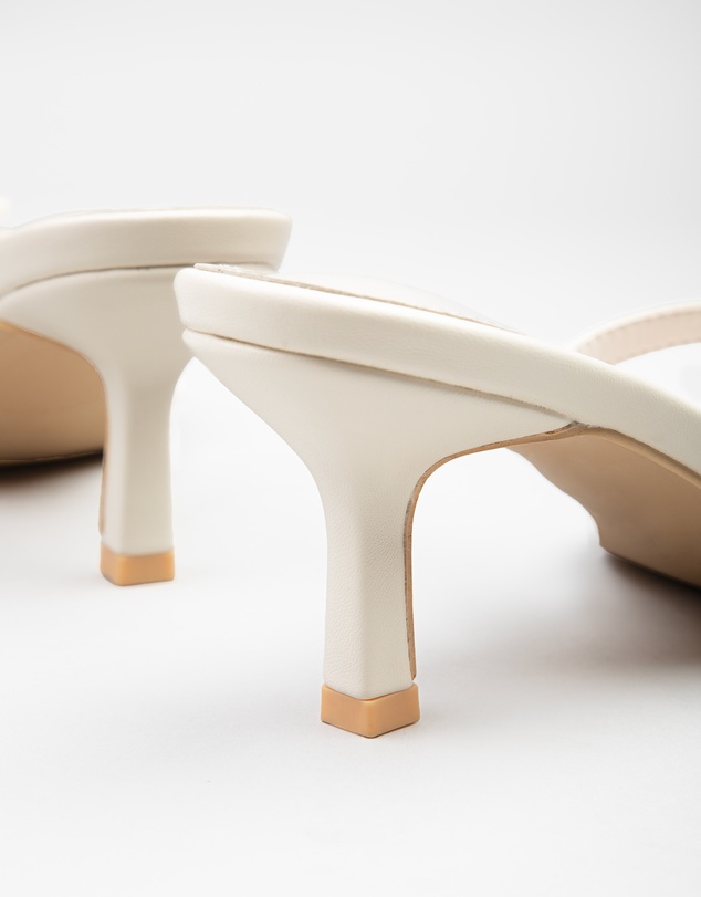 RAID - Ginni heeled mules with bow in Cream
