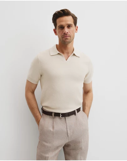 Country Road - Australian Cotton Textured Knit Polo