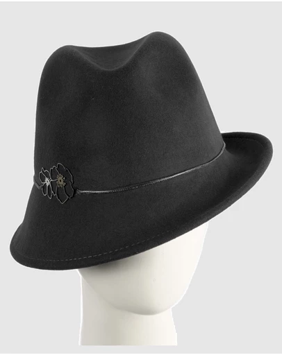 Max Alexander - Felt Black Trilby Hat