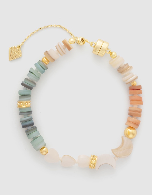 Wanderlust + Co - Aura Beaded Gold Bracelet