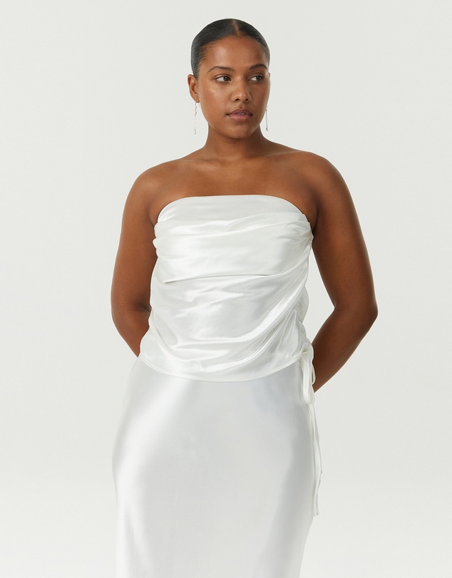 Third Form - Satin Drape Bustier