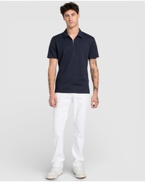 GUESS - Eco Percy Textured Zip Polo Shirt