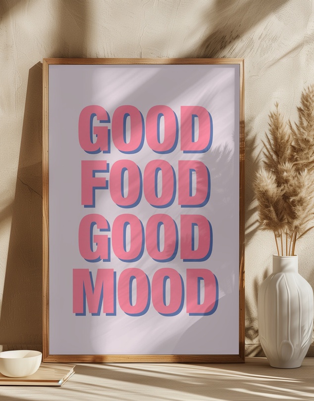 Olive et Oriel - Positive Vibes Meal by Athene Fritsch Art Print