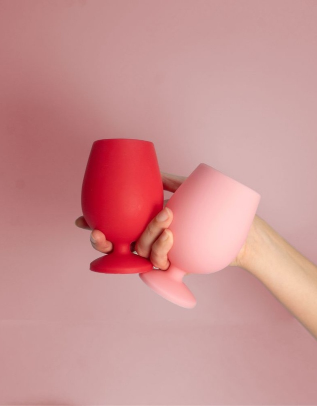 porter green - stemm silicone unbreakable wine glasses