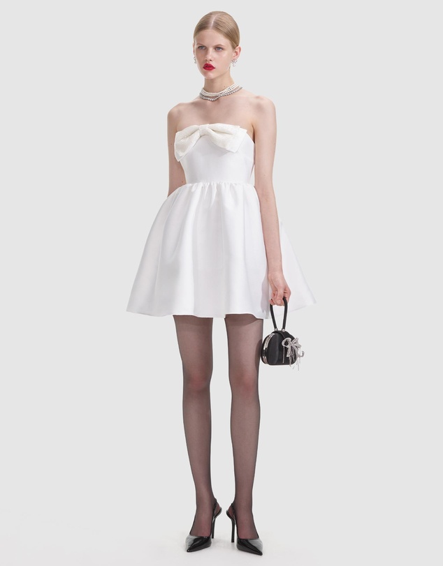 Self Portrait - Taffeta Bandeau Mini Dress