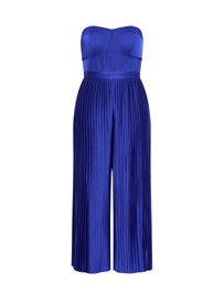 City Chic - Palazzo Pleat Jumpsuit