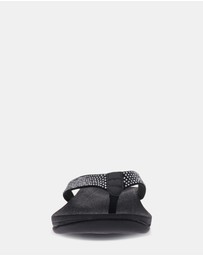 Mia Vita - Allora Toe Post Sandal - Black Rhinestone