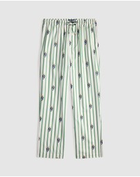 Polo Ralph Lauren - Polo Bear Striped Cotton Pajama Pants