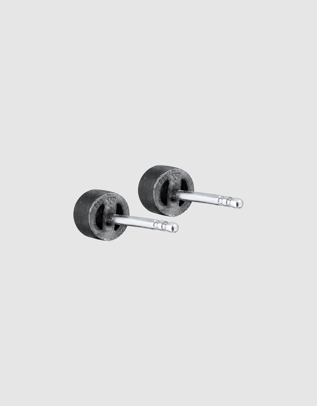 Kuzzoi - ICONIC EXCLUSIVE - Crystal Stud Earrings in Oxidised 925 Sterling Silver