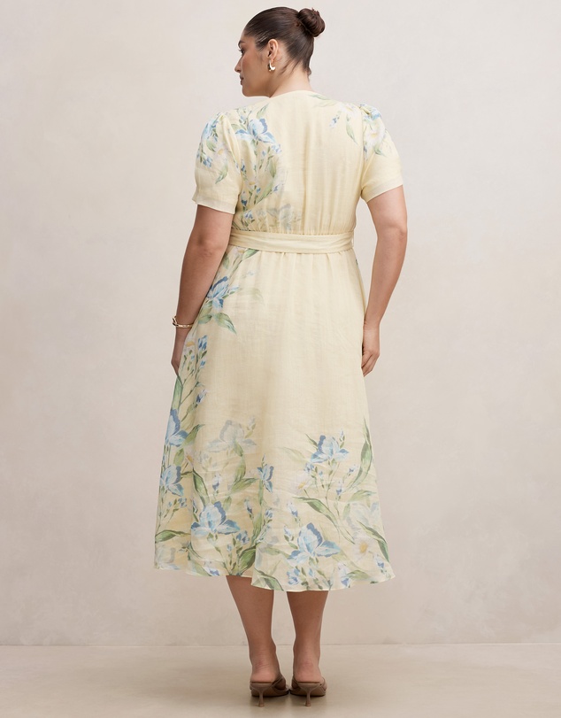 Forever New Curve - Calissa Curve V-Neck Short Sleeves Midi Dress