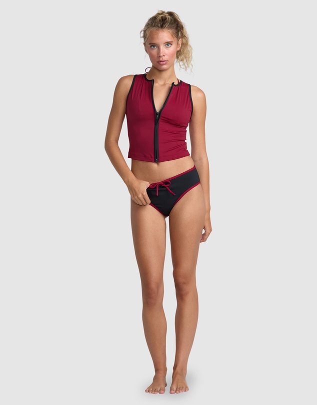 RVCA - Womens Aren Zip Up Bikini Top