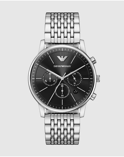 Emporio Armani - Silver Tone Chronograph Watch