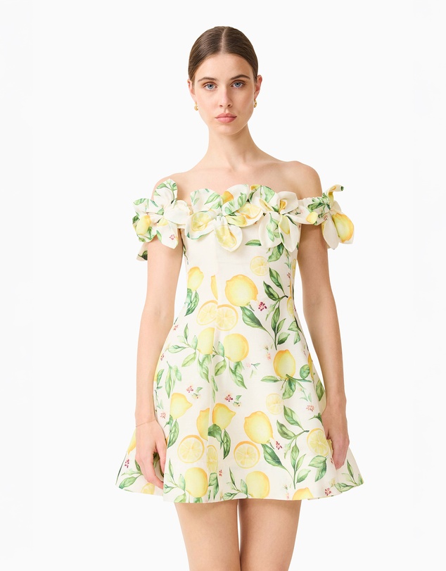 Elliatt - Hana Off The Shoulder Mini Dress In Yellowmulti