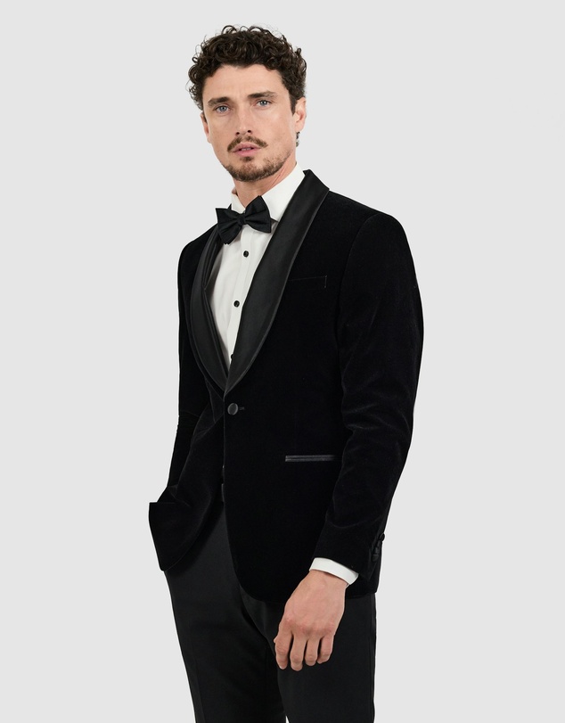 Tarocash - Obsidian Velvet Tuxedo Jacket