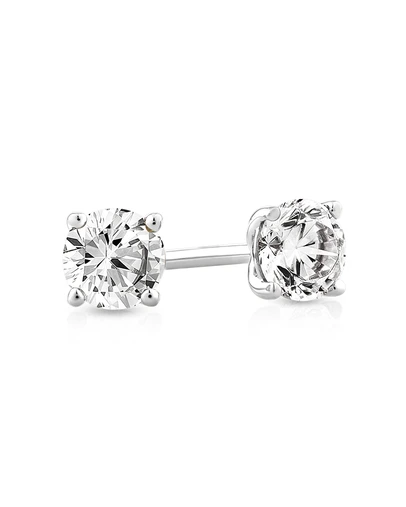Michael Hill - 0.50 Carat TW Diamond Solitaire Stud Earrings in 18kt White Gold