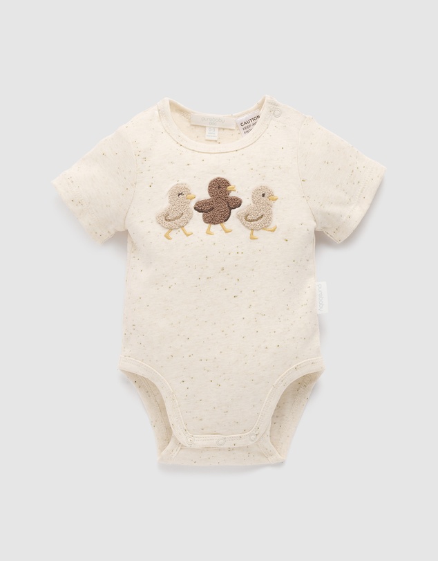 Purebaby - Appliqued Bodysuit-Kids-Babies