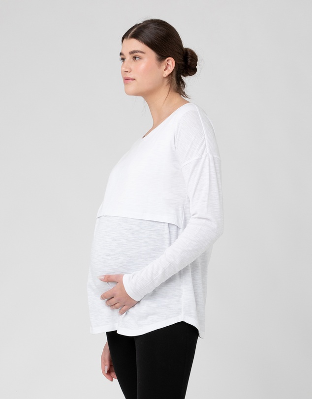 Ripe Maternity - Richie Long Sleeve Nursing Tee