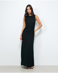 AERE - Raven Lace Jersey Maxi Dress