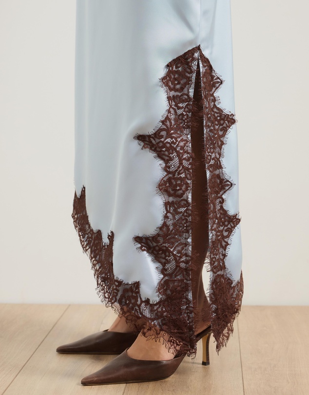 Atmos&Here - Alanna Asymmetrical Lace Side Split Midi Skirt