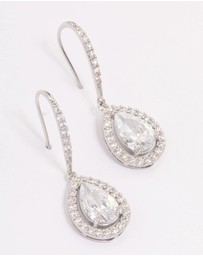 Lovisa - Silver Cubic Zirconia Teardrop Earrings