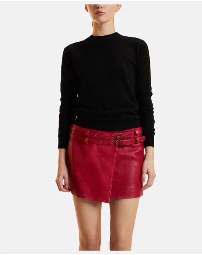 Cynthia Rowley - Leather Wrap Skirt