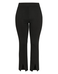 City Chic - Plus size Wynter Tapered Ponte Pant - black