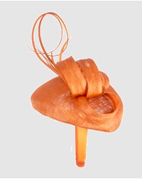 Max Alexander - Pillbox Orange Racing Fascinator