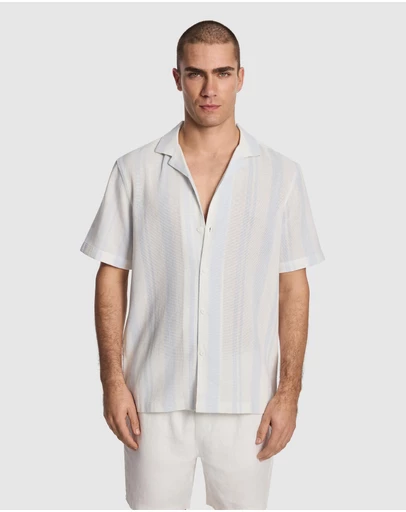 yd. - Aruba Stripe Cotton Shirt