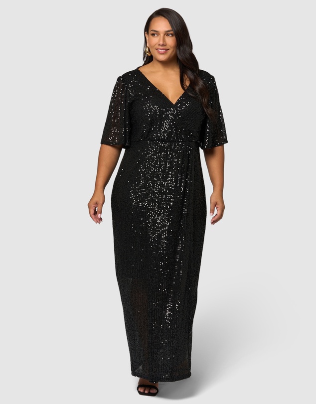 Pink Dusk by Curve Project - Lure Sequin Maxi Dress