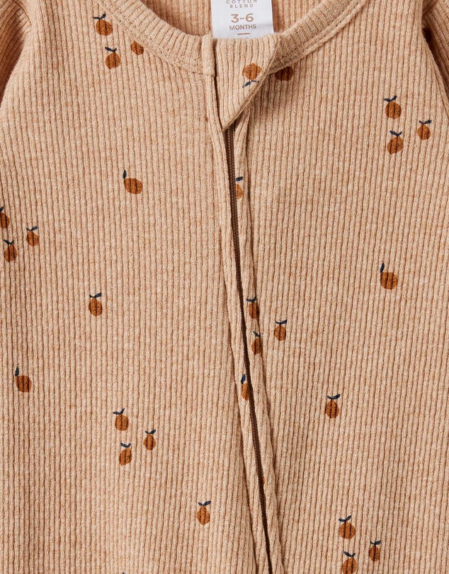 Cotton On Kids - Littlie Organic Long Sleeve Zip Romper