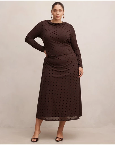 Forever New Curve - Bonnie Curve Mesh Midi Dress