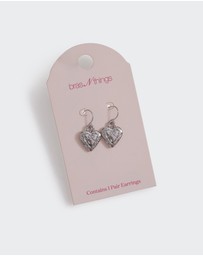 Bras N Things - Heart Earring - Silver