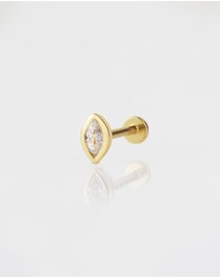Wanderlust + Co - Marquise Bezel Gold Flat Back