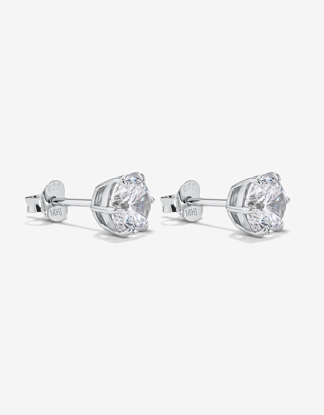 Michael Hill - 7.3mm Round Brilliant Cubic Zirconia Stud Earrings in Sterling Silver