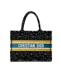 Pre-Loved by Azura Reborn - Pre-Loved Mizza Medium Embroidered Canvas Leopard Book Tote