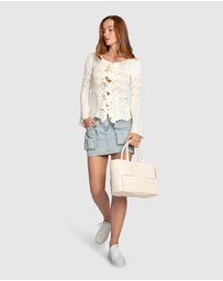 Belle & Bloom - Soft Sands Ruffle Knit Cardigan