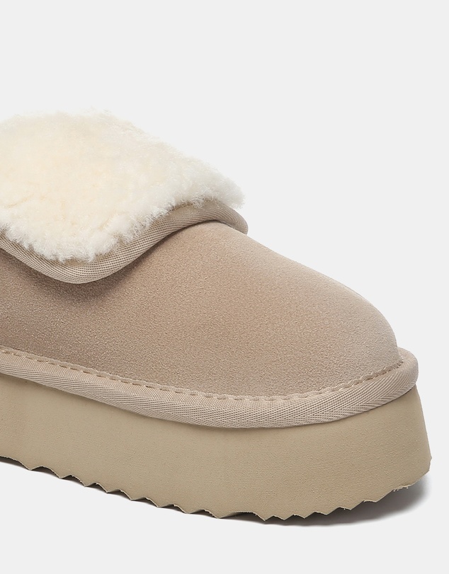 EVERAU - Australian Shepherd Ugg Tenley Platform Cow Suede Upper House Shoes